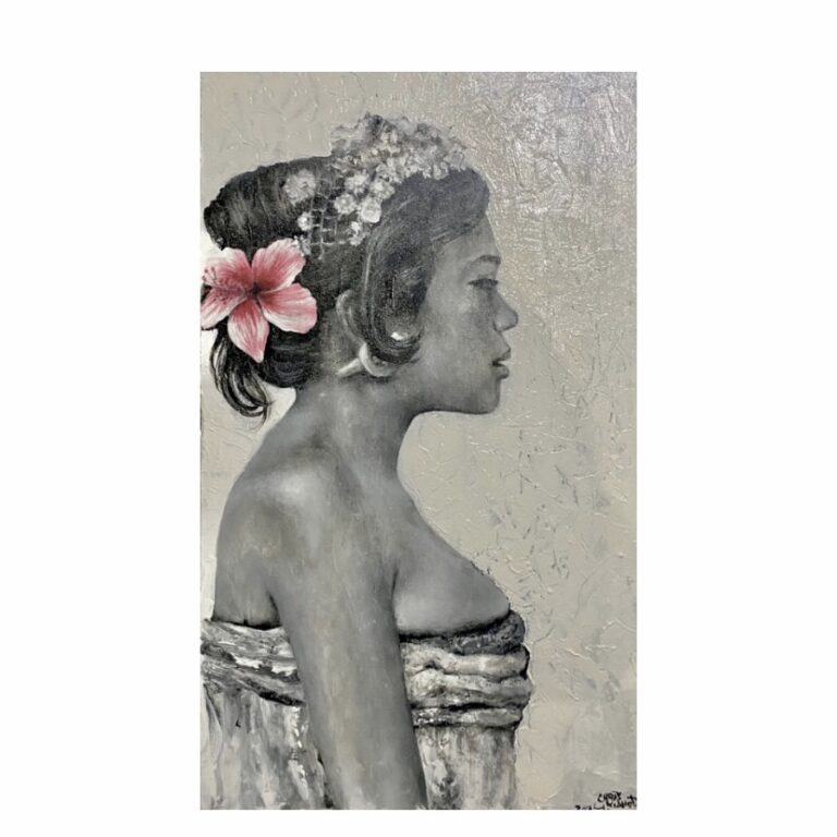 Modern art from Bali displayed at Ubud art gallery